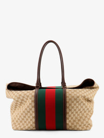 Gucci Men's GG Fabric Travel Bag Beige