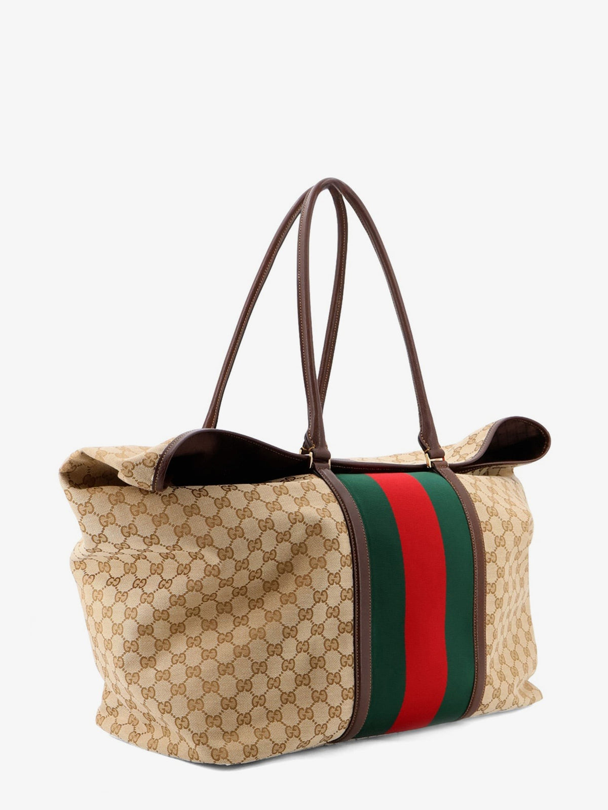 Gucci Men's GG Fabric Travel Bag Beige