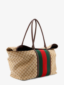 Gucci Men's GG Fabric Travel Bag Beige