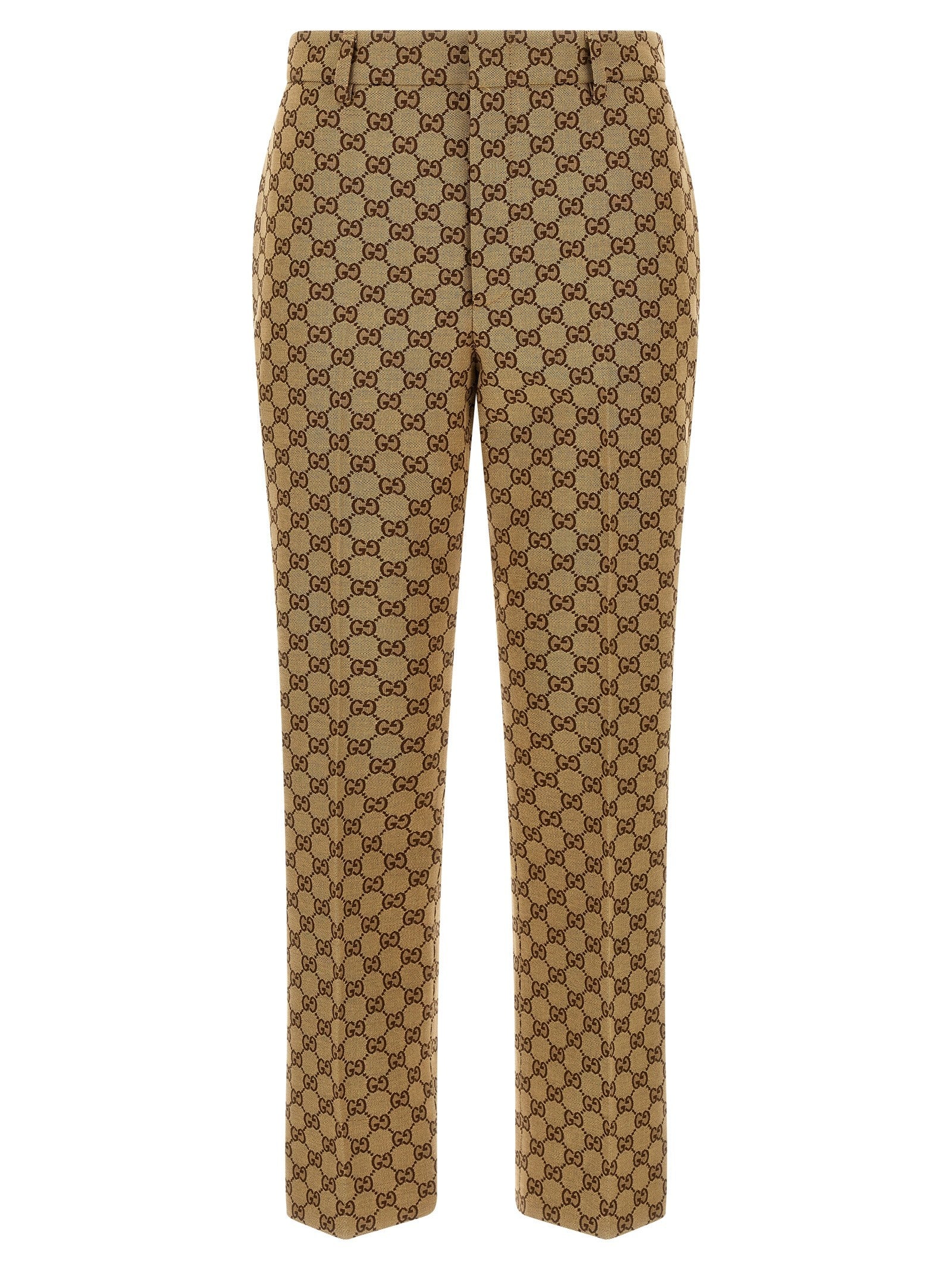 Gucci GG Fabric Trousers Beige