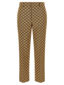 Gucci GG Fabric Trousers Beige