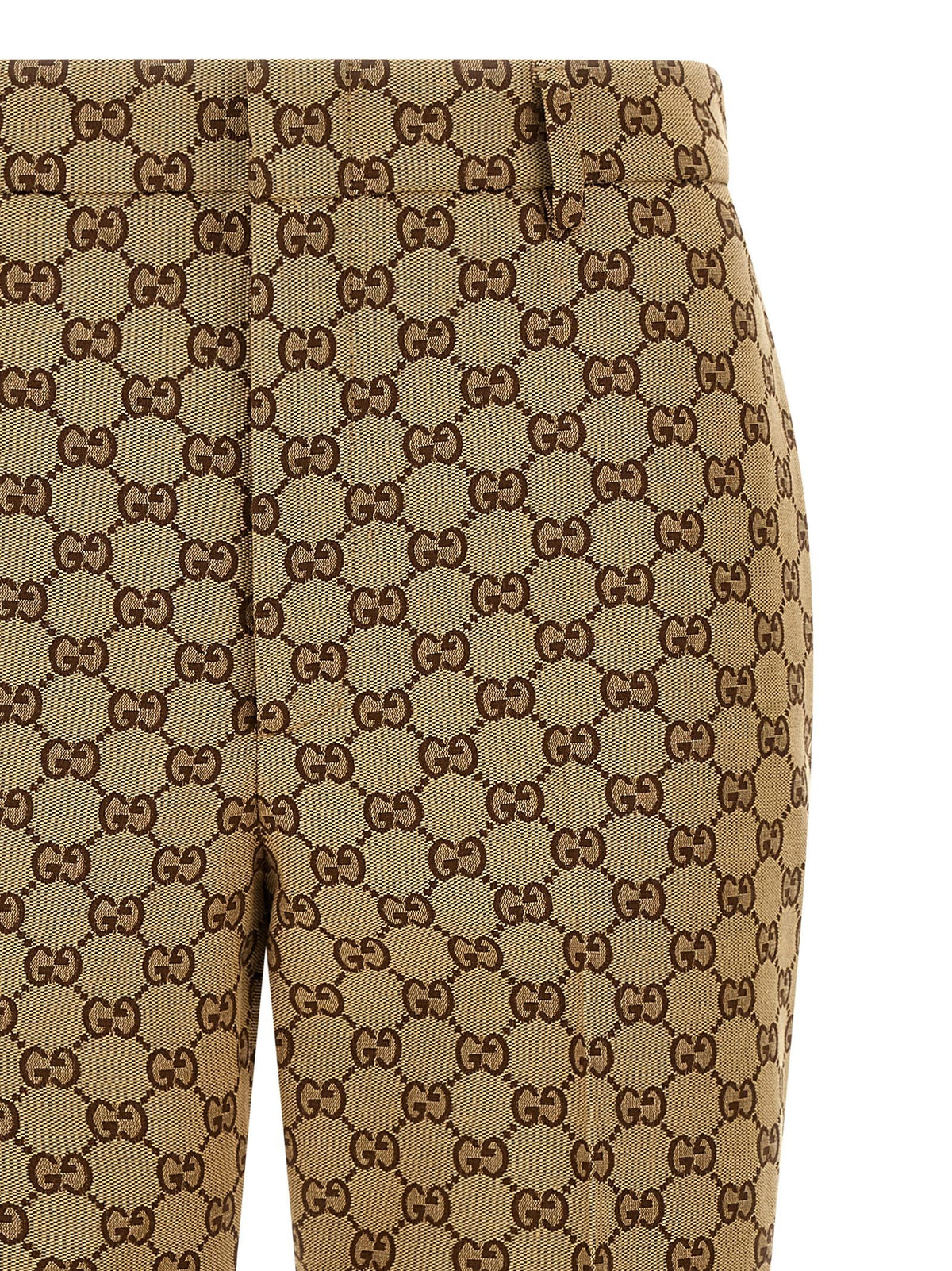 Gucci GG Fabric Trousers Beige