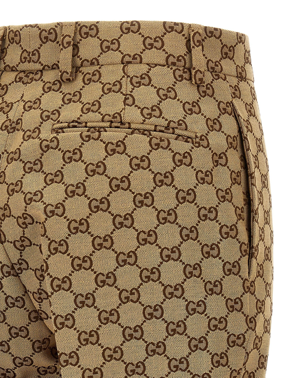 Gucci GG Fabric Trousers Beige