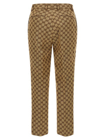 Gucci GG Fabric Trousers Beige