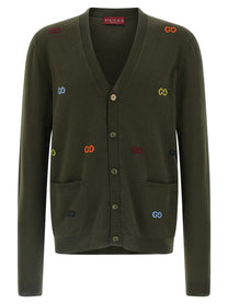 Gucci GG Intarsia Cardigan Green