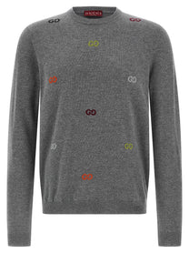 Gucci GG Intarsia Sweater Grey