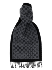 Gucci GG Jacquard Scarf Grey