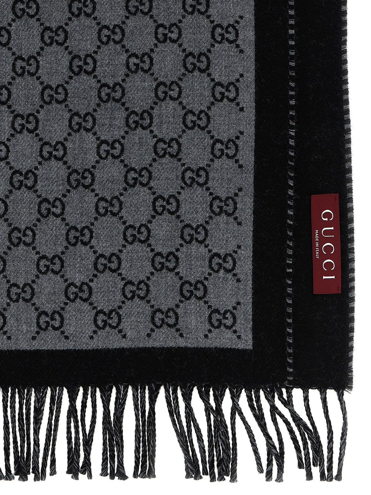 Gucci GG Jacquard Scarf Grey