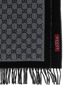 Gucci GG Jacquard Scarf Grey
