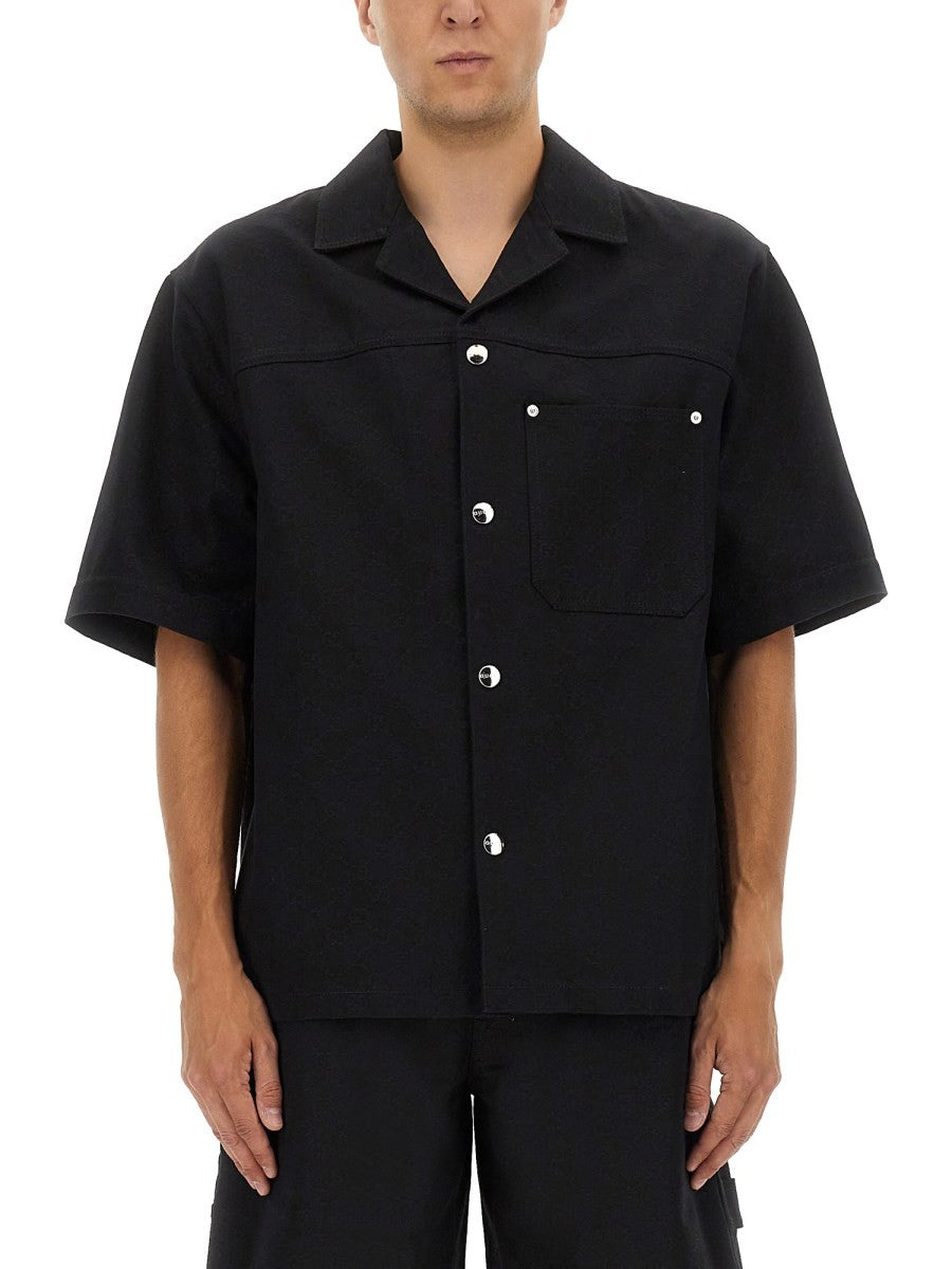 Gucci Men's GG Jacquard Shirt Black