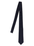 Gucci GG Jacquard Silk Tie Blue