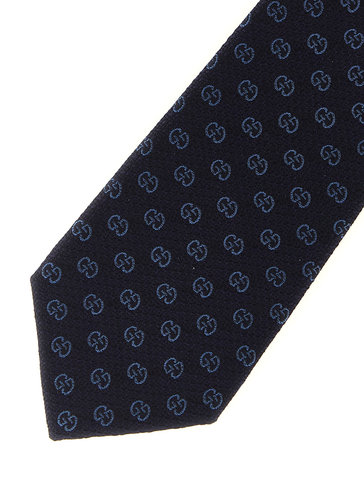 Gucci GG Jacquard Silk Tie Blue, view 3
