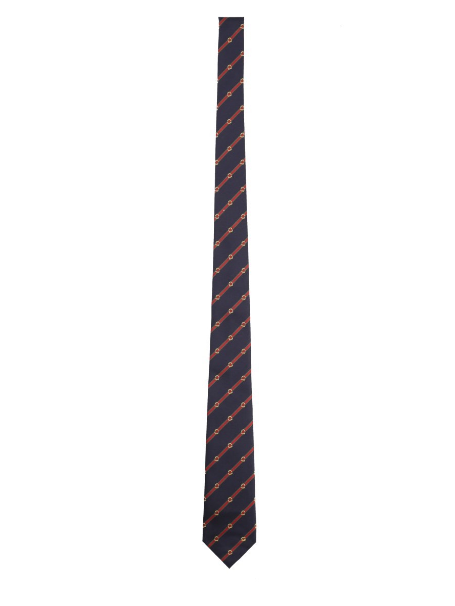 Gucci Men's GG Jacquard Tie and Stirrup Blue