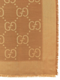 Gucci GG Jaquard Scarf Beige