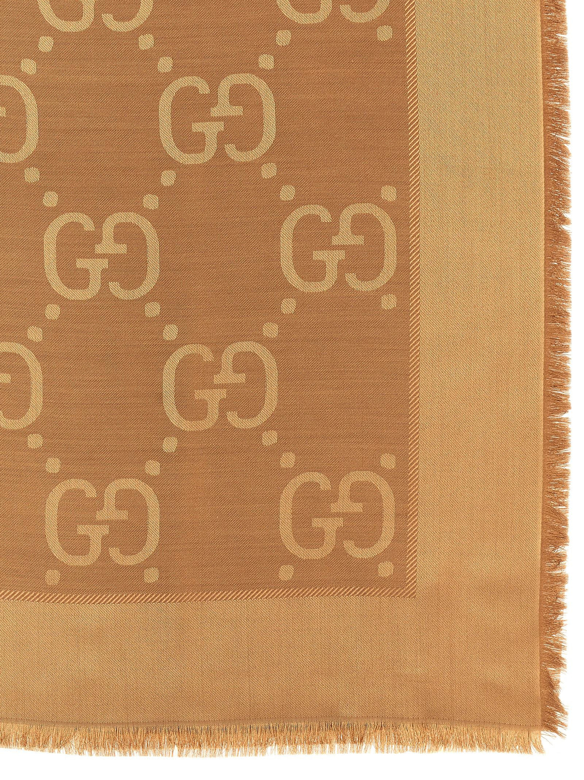 Gucci GG Jaquard Scarf Beige