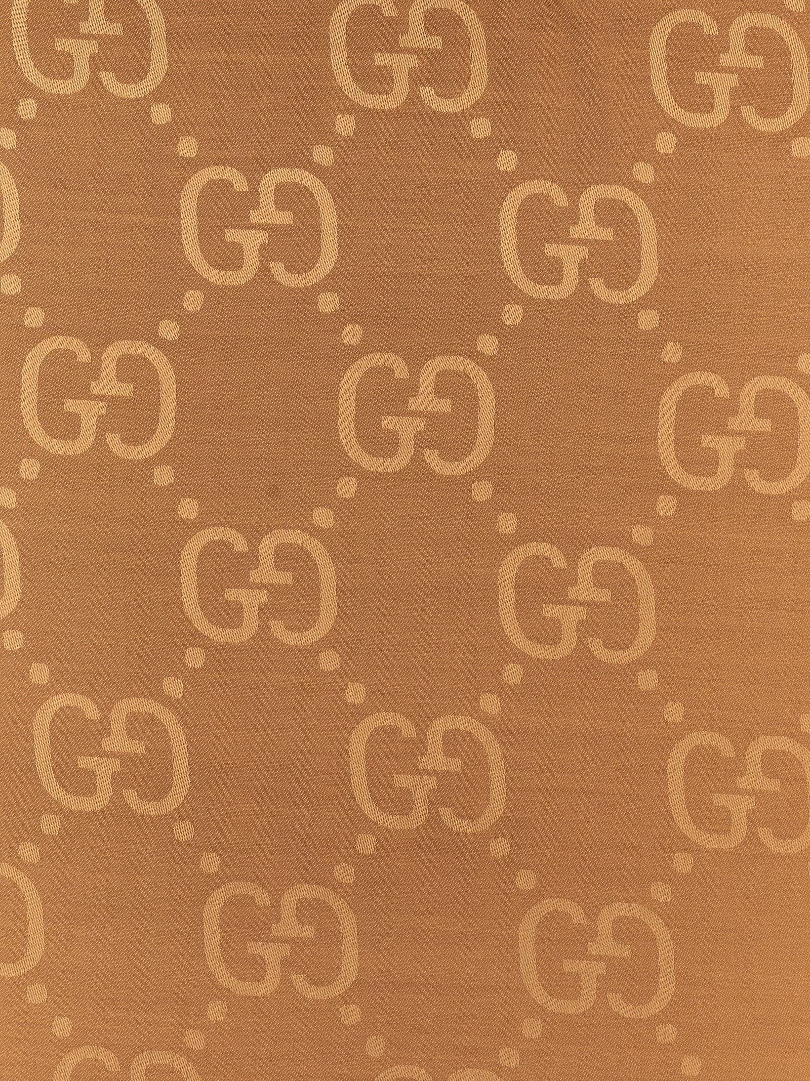Gucci GG Jaquard Scarf Beige
