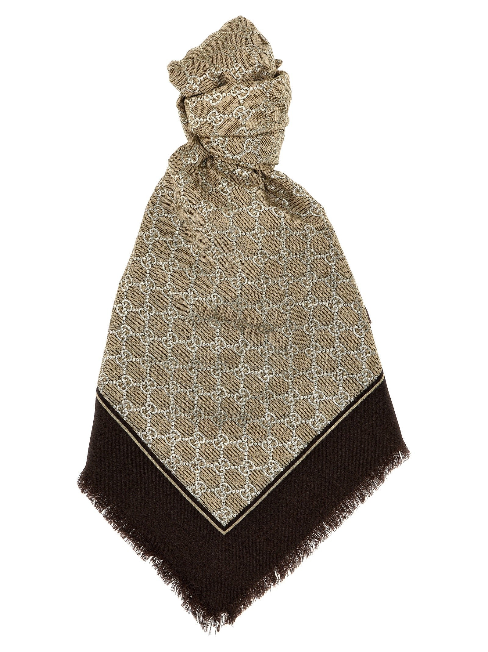 Gucci GG Lamé Scarf Gold