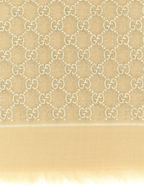Gucci GG Lamé Shawl Beige