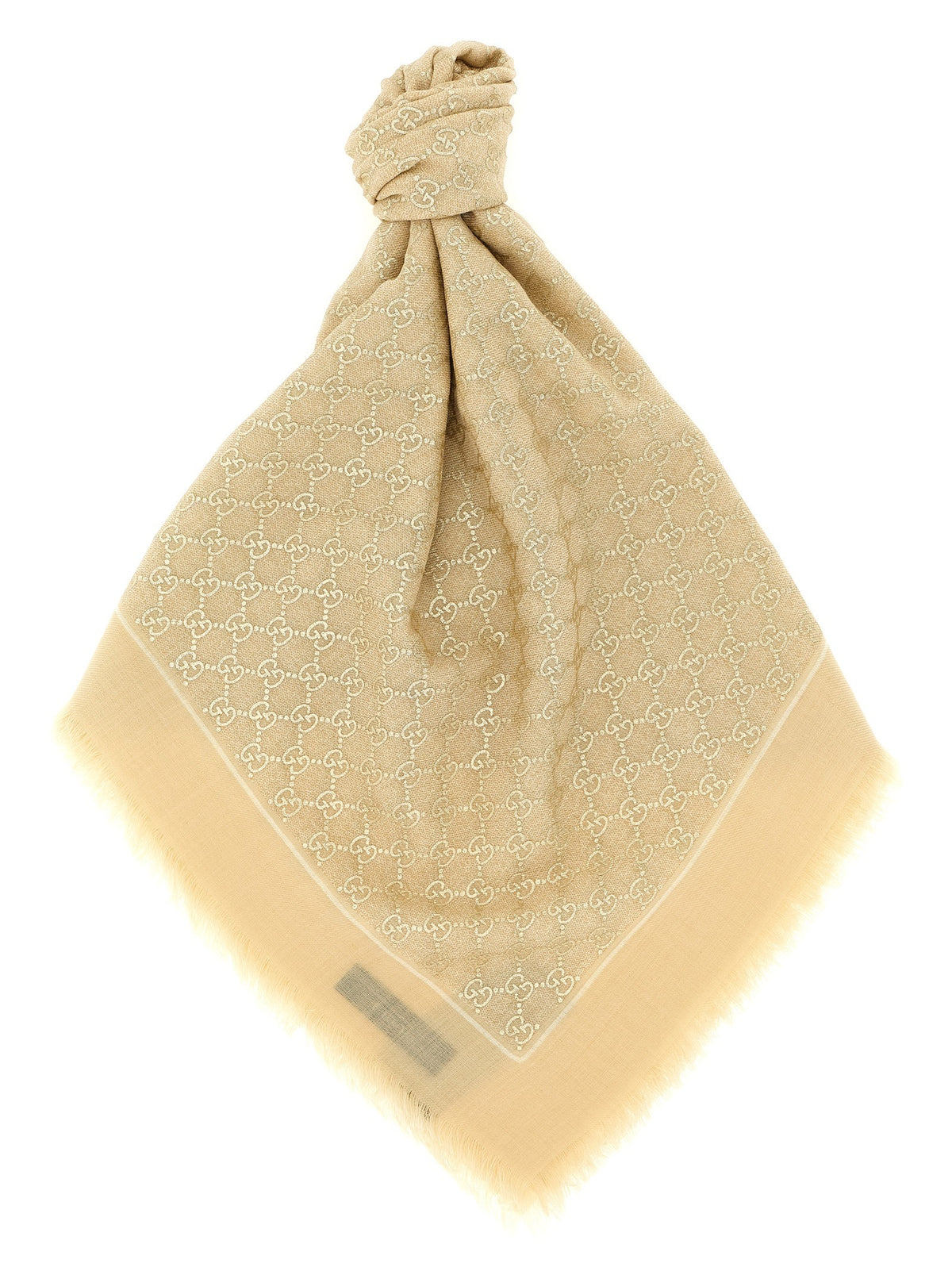 Gucci GG Lamé Shawl Beige