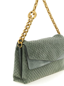 Gucci GG Large Suede Shoulder Bag Green