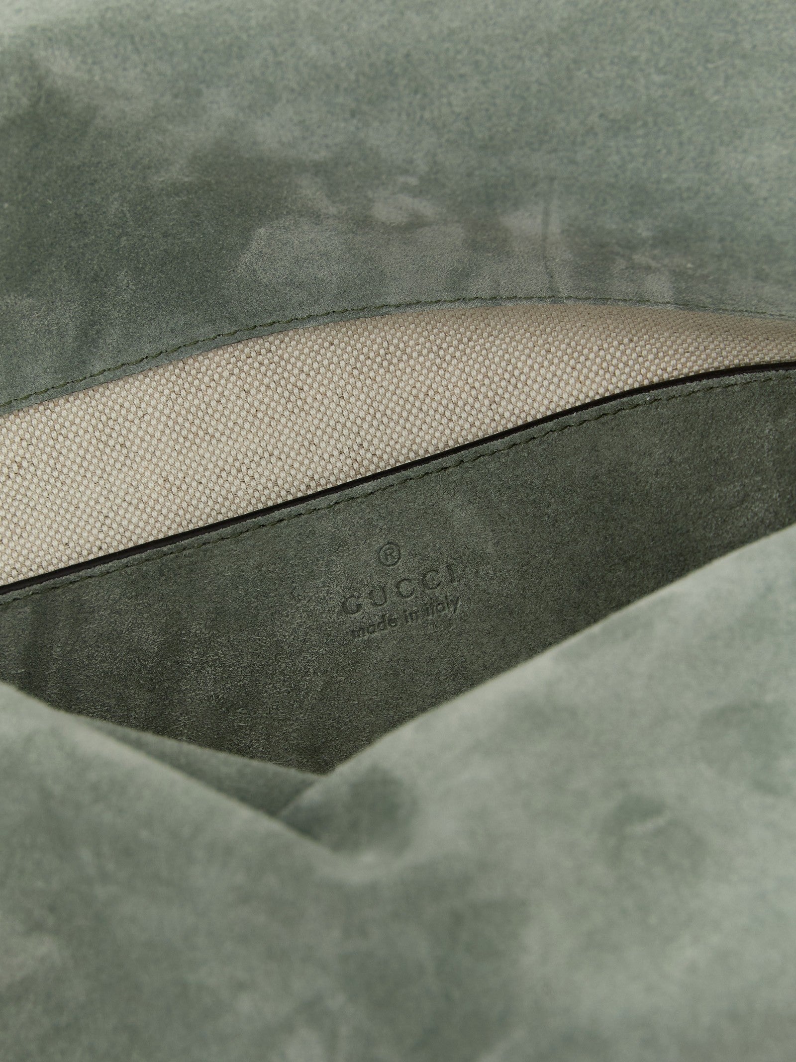 Gucci GG Large Suede Shoulder Bag Green