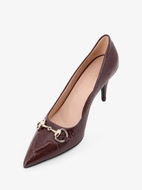 Gucci Women's GG Leather Écolleté Beige