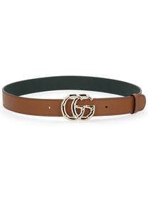 Gucci Women's GG Marmont Belt Brown
