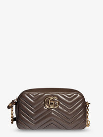 Gucci Women's GG Marmont Camera Bag Leather Crossbody Bag TOASTED