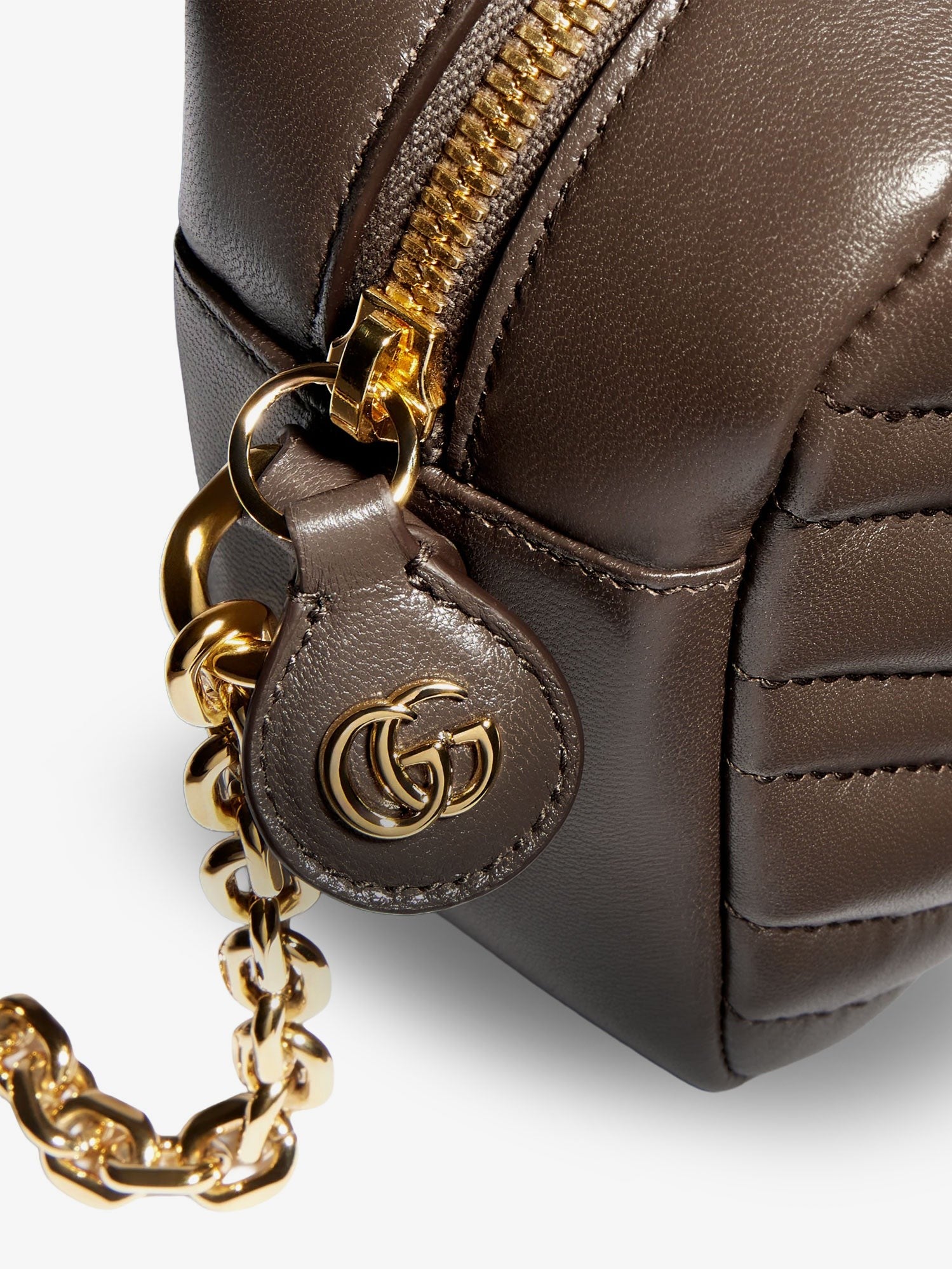 Gucci Women's GG Marmont Camera Bag Leather Crossbody Bag TOASTED