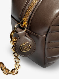 Gucci Women's GG Marmont Camera Bag Leather Crossbody Bag TOASTED