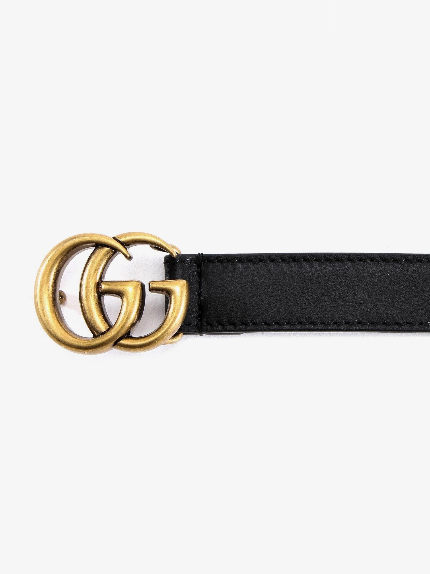 Gucci Women's GG Marmont Leather Belt Black