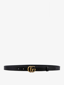 Gucci Women's GG Marmont Leather Belt Black