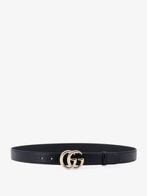 Gucci Women's GG Marmont Leather Belt Black