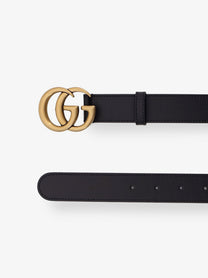 Gucci Men's GG Marmont Leather Belt Black