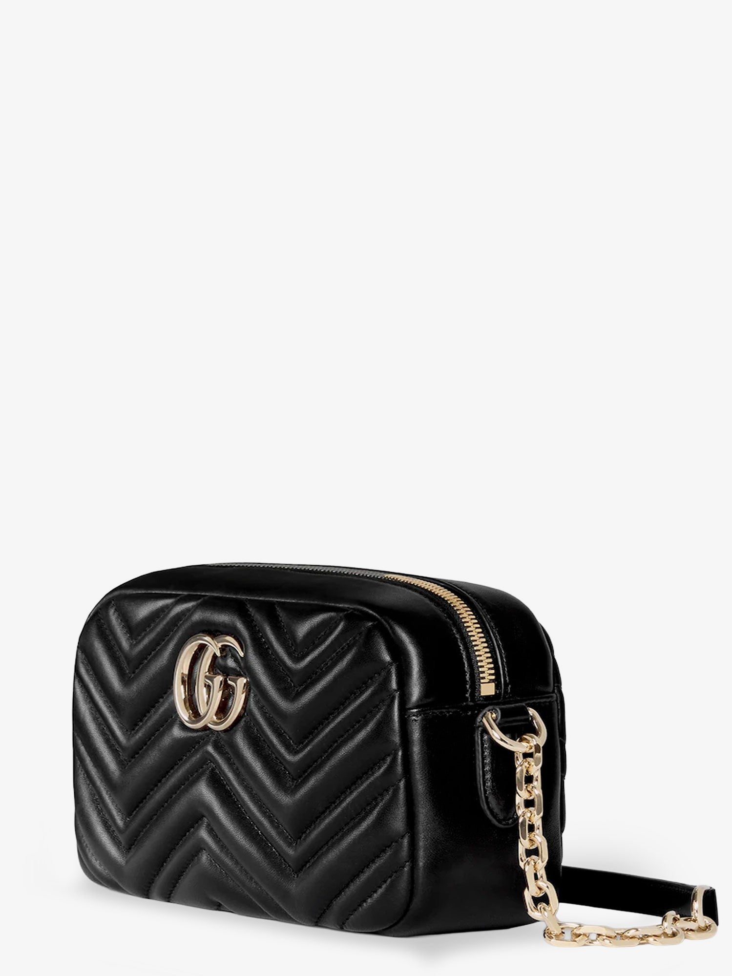 Gucci Women's GG Marmont Leather Camera Bag Black