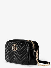 Gucci Women's GG Marmont Leather Camera Bag Black