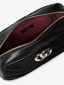 Gucci Women's GG Marmont Leather Camera Bag Black