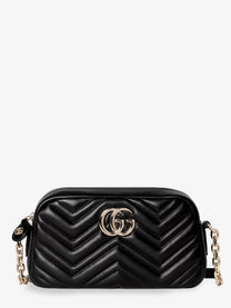 Gucci Women's GG Marmont Leather Camera Bag Black