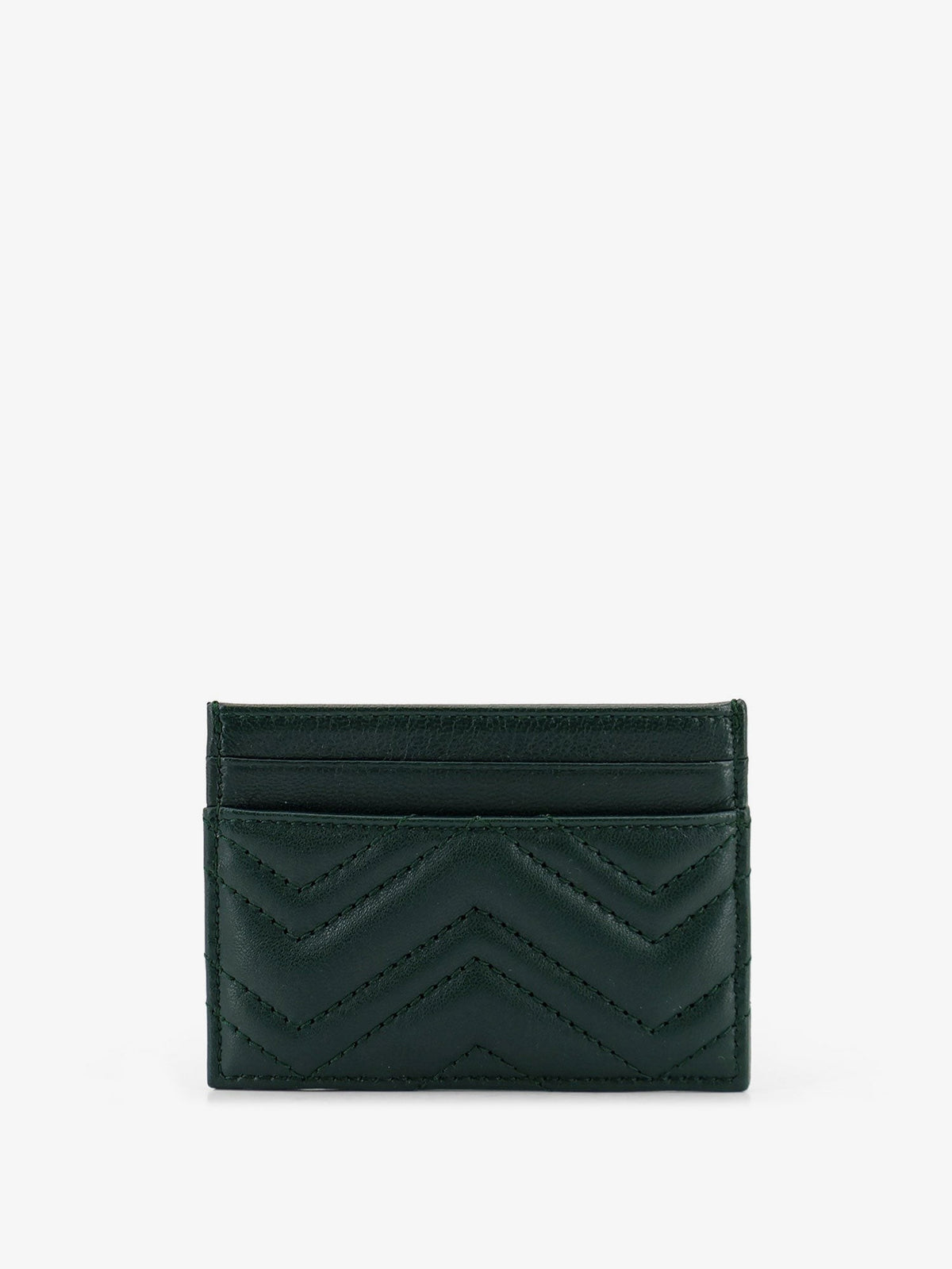 Gucci Women's GG Marmont Leather Card Holder Green, view 2