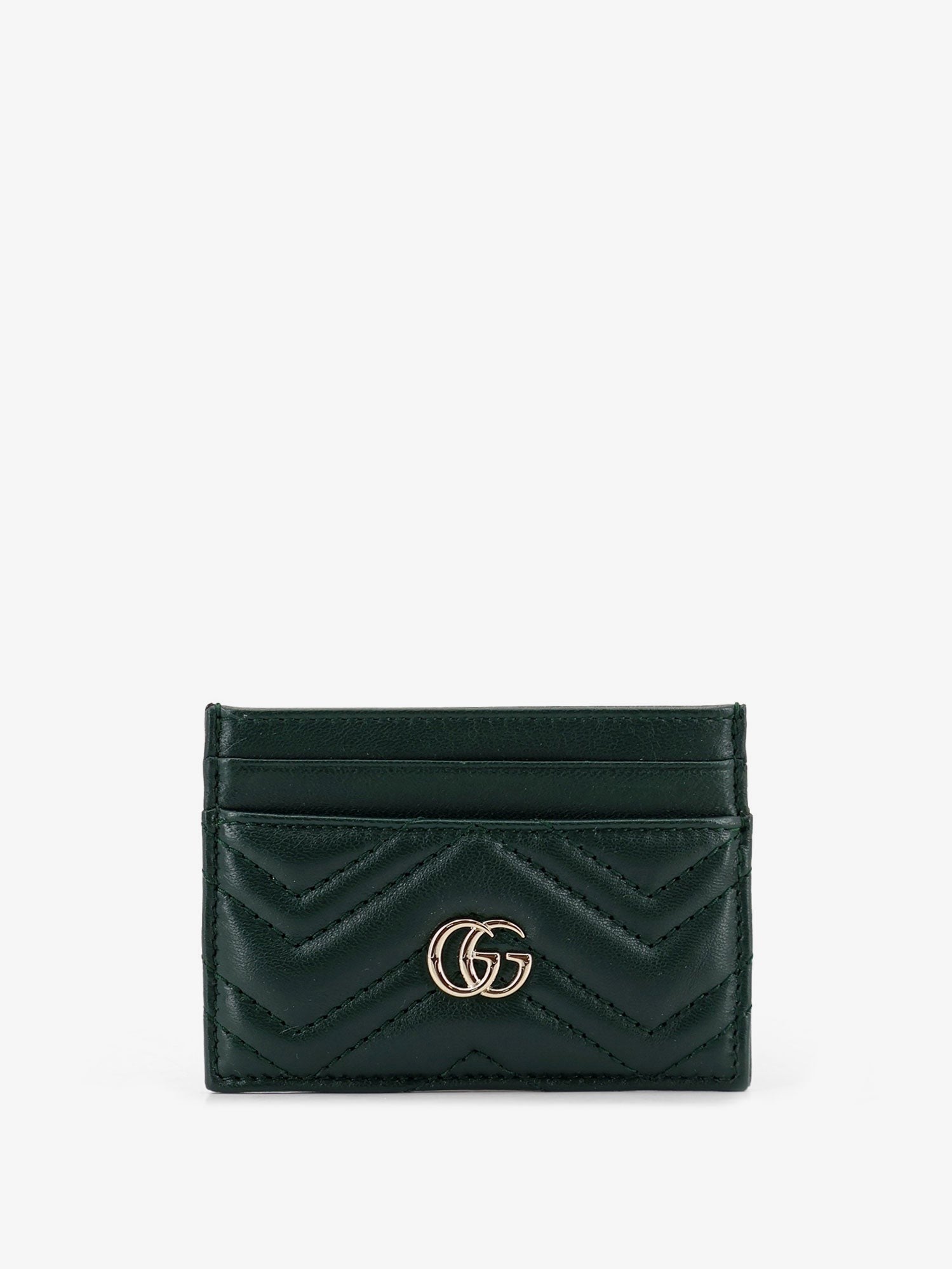 Gucci Women's GG Marmont Leather Card Holder Green