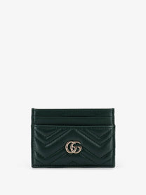 Gucci Women's GG Marmont Leather Card Holder Green