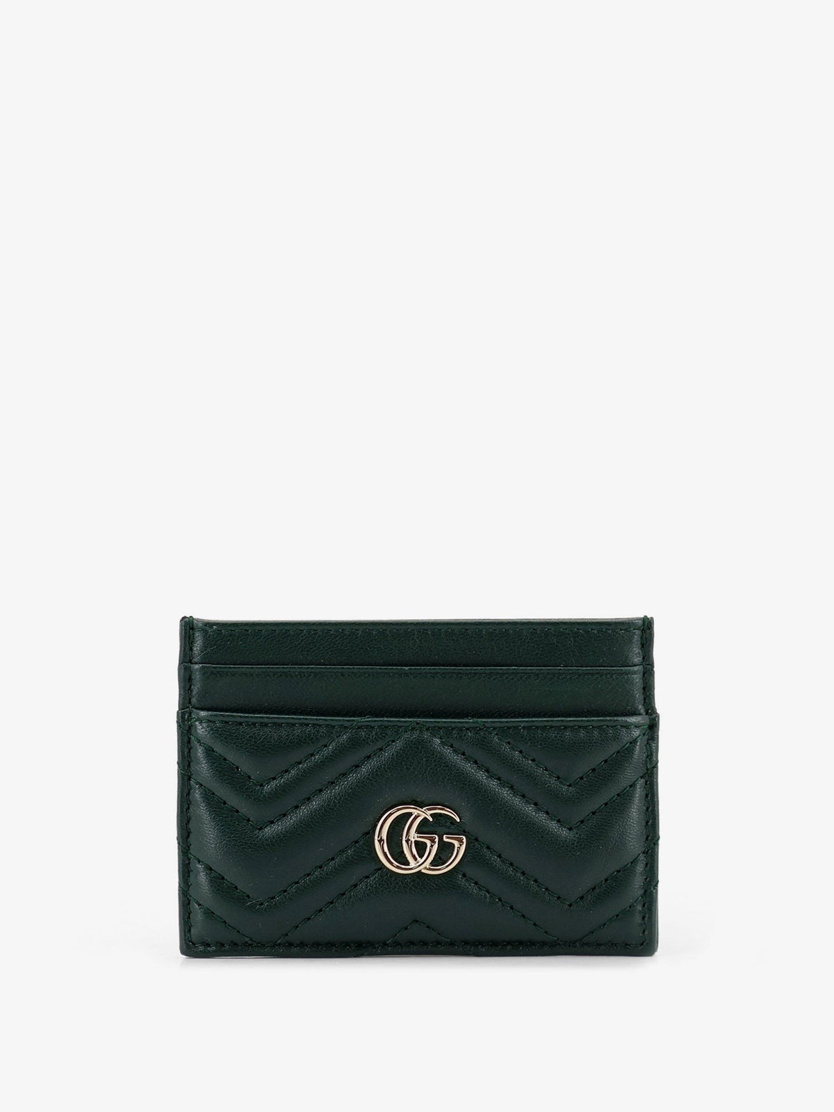 Gucci Women's GG Marmont Leather Card Holder Green