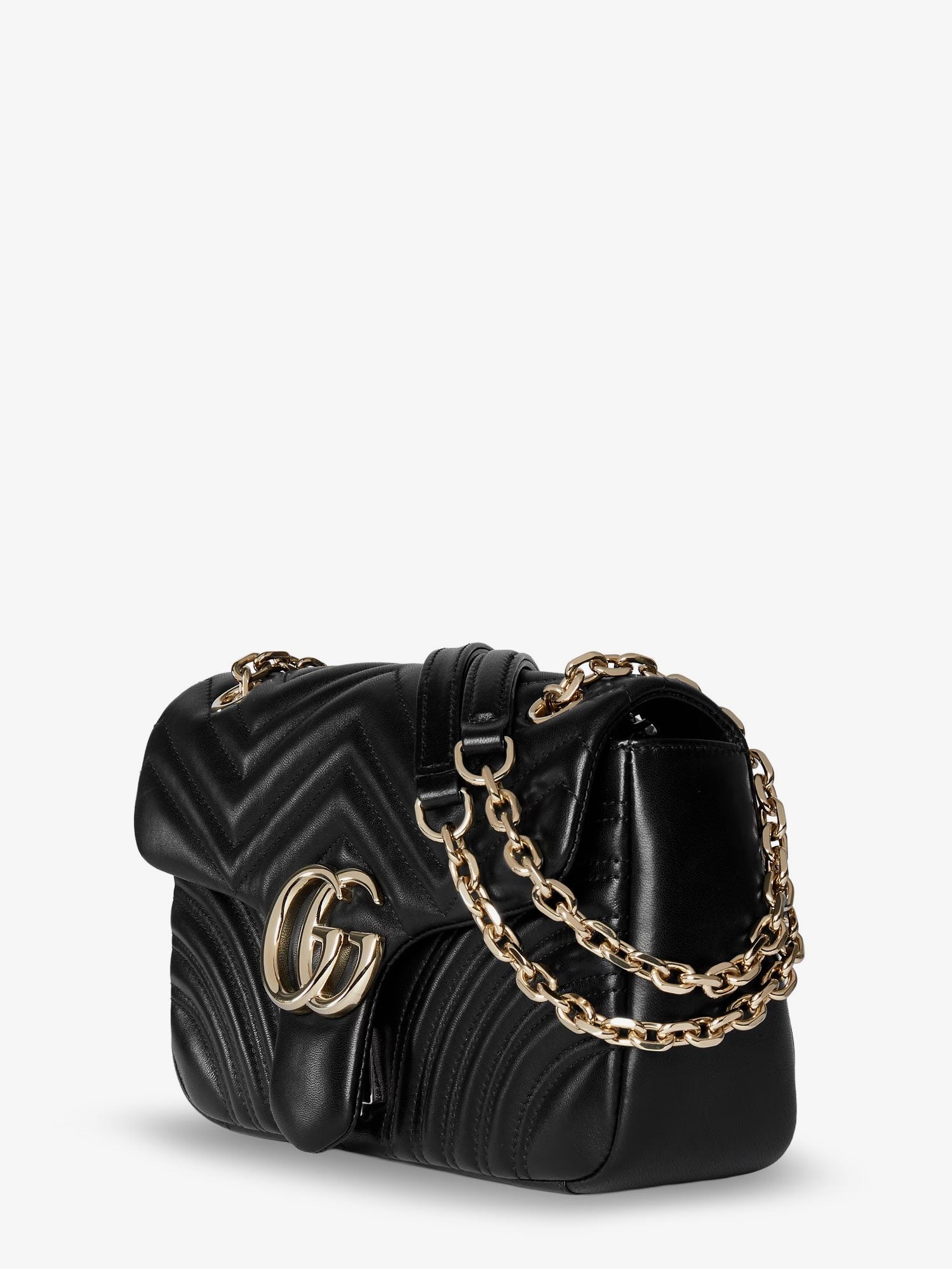 Gucci Women's GG Marmont Leather Crossbody Bag Black