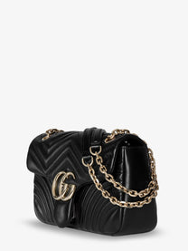 Gucci Women's GG Marmont Leather Crossbody Bag Black