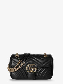 Gucci Women's GG Marmont Leather Crossbody Bag Black