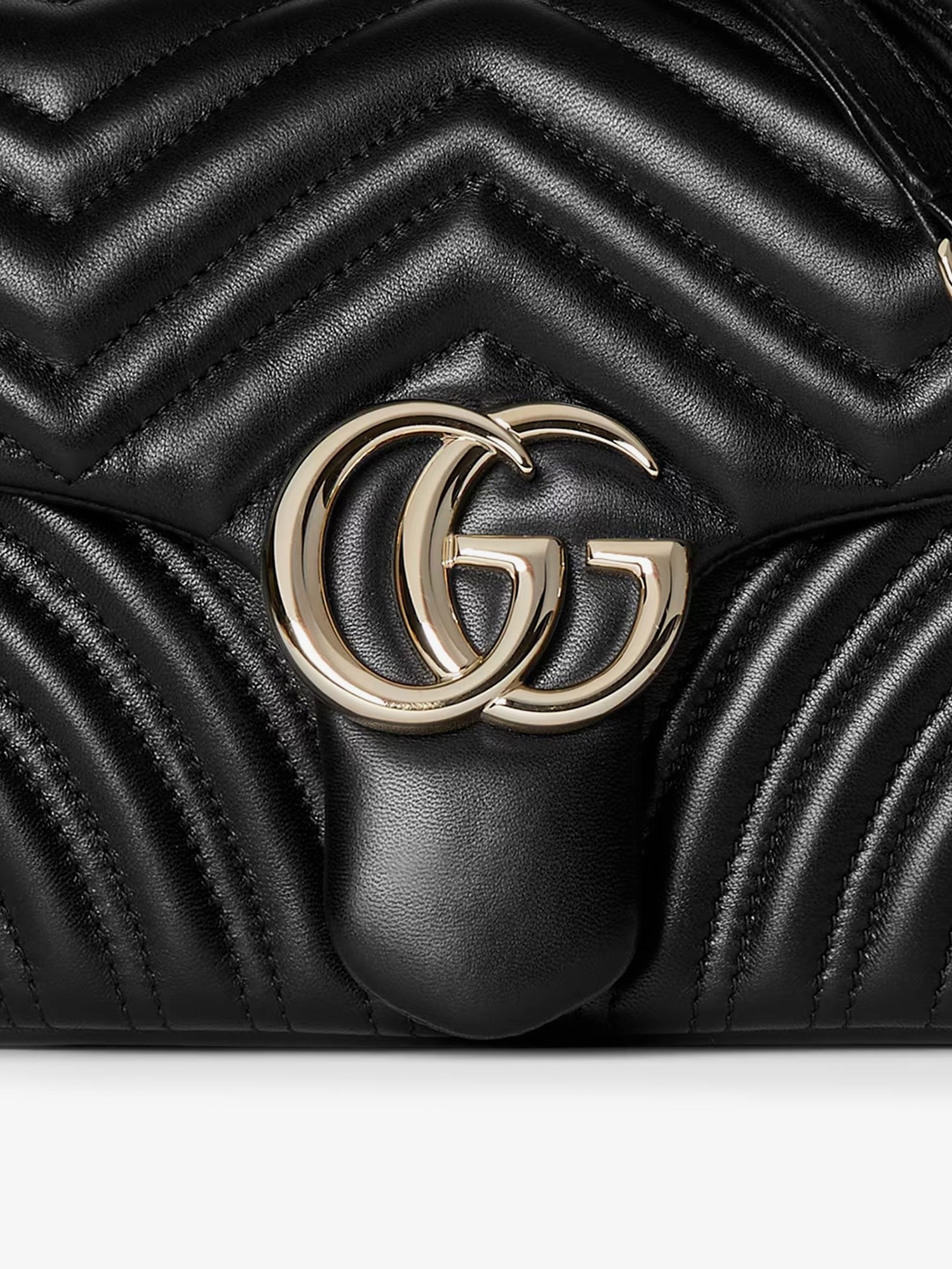 Gucci Women's GG Marmont Leather Crossbody Bag Black