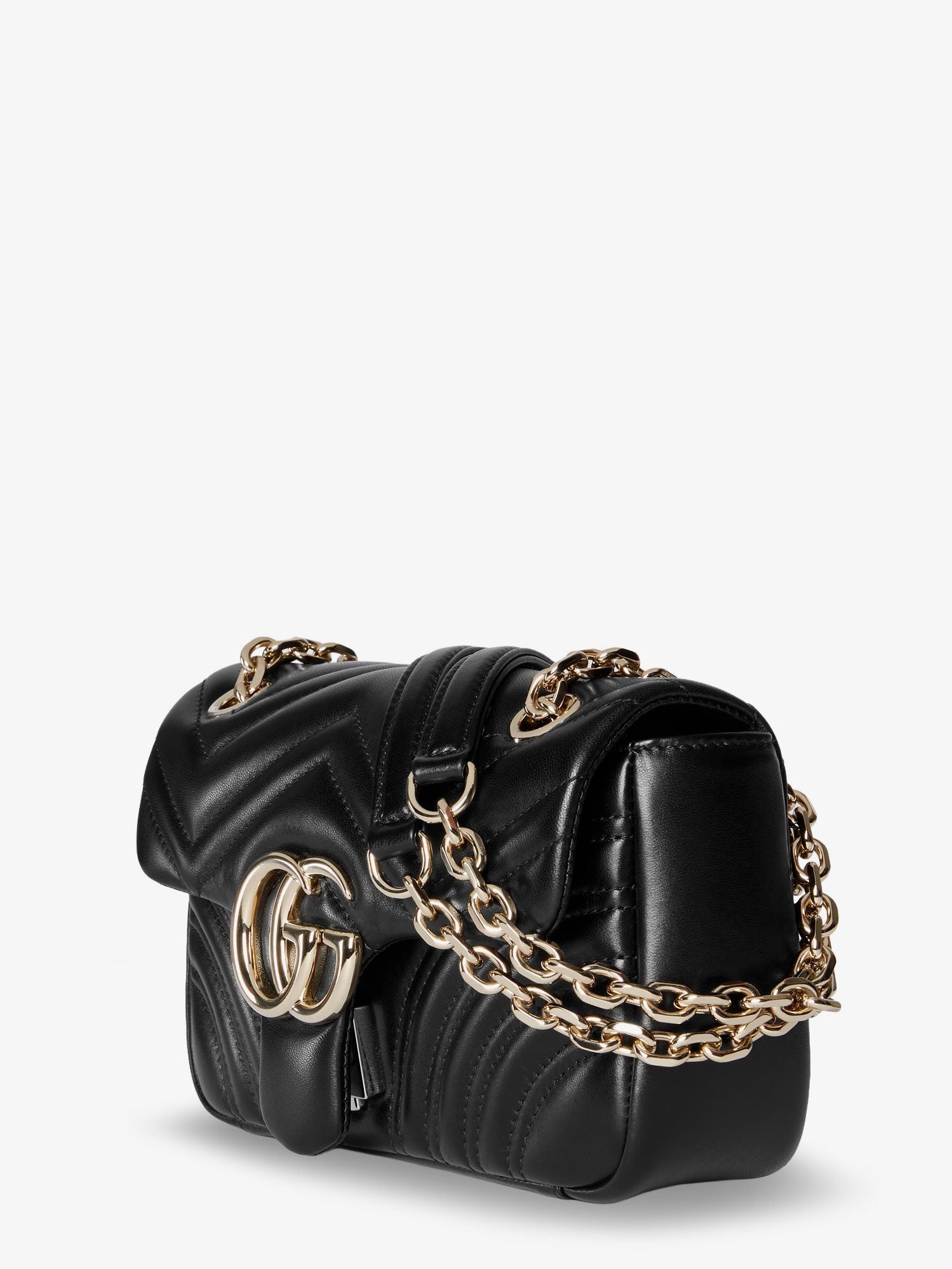 Gucci Women's GG Marmont Leather Crossbody Bag Black
