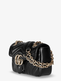 Gucci Women's GG Marmont Leather Crossbody Bag Black