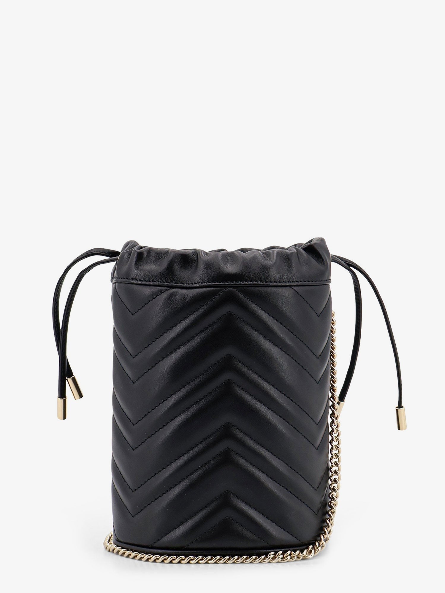 Gucci Women's GG Marmont Matelassé Leather Bucket Bag Black