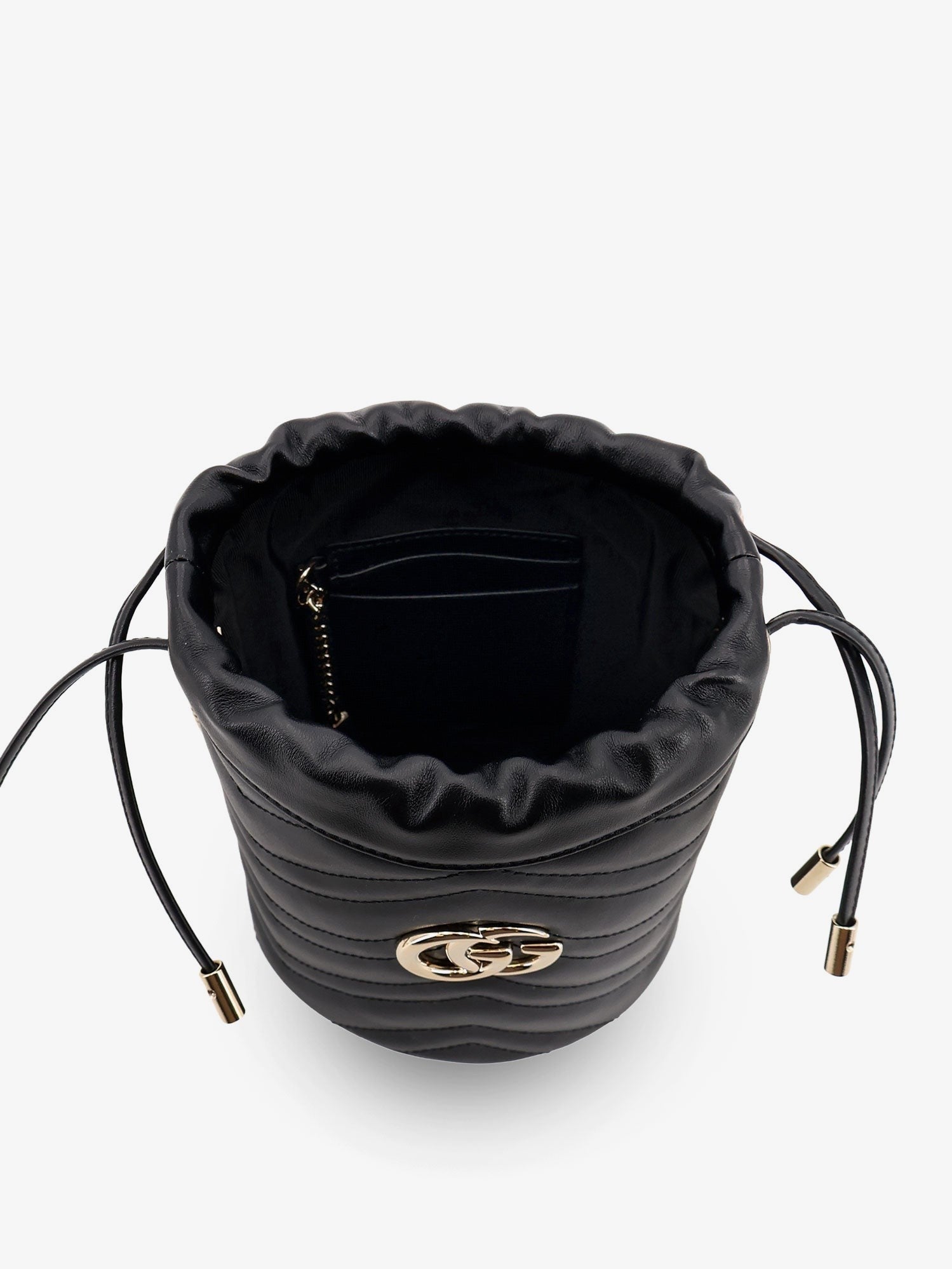 Gucci Women's GG Marmont Matelassé Leather Bucket Bag Black